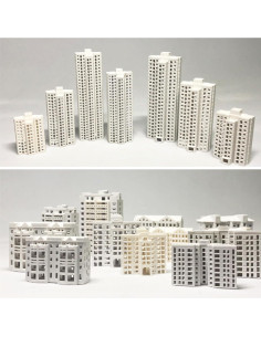 Conjunto de Estatuas de Jardín Miniatura Attuslla 4 PCS 1:800 2