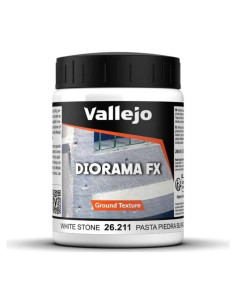 Vallejo Textura Acrílica Piedra Blanca 200 ml para Dioramas