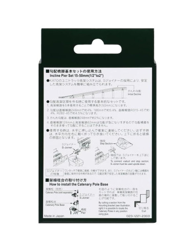 Conjunto Básico de Patas de Puente KATO 23-015-1 Escala N