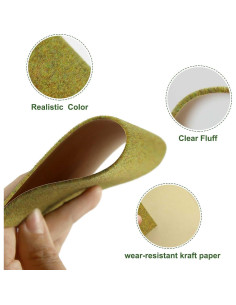 12PCS Alfombra Césped Artificial Evemodel 17x17cm Otoño 2