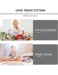 Túnel de Tren Jojofuny Accesorio de Pista de Ferrocarril 2