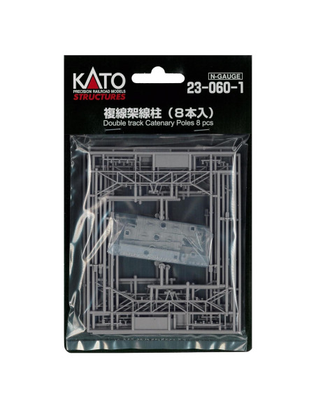 Poste Doble Vía Kato 23-060-1 para Modelos de Ferrocarril