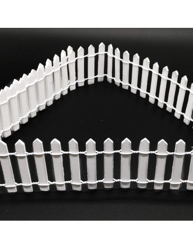 4 Piezas Cerca de Jardín Miniatura ROYHOO 89.9x5 cm Blanca