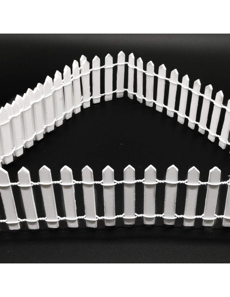 4 Piezas Cerca de Jardín Miniatura ROYHOO 89.9x5 cm Blanca