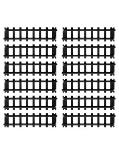 Pista Recta Plástico Negro 12 Piezas Lionel Battery O Gauge