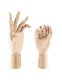 Maniquí de Mano de Madera JOIKIT 25,4 cm con Dedos Flexibles