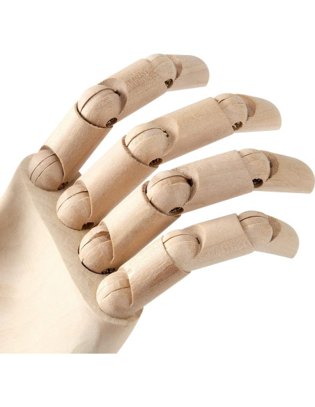 Maniquí de Mano de Madera JOIKIT 25,4 cm con Dedos Flexibles