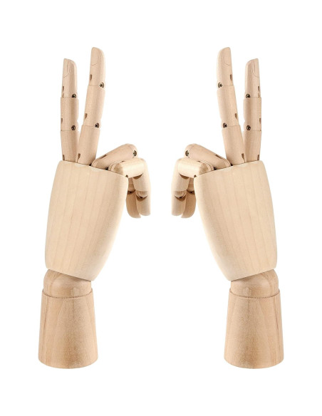 Maniquí de Mano de Madera JOIKIT 25,4 cm con Dedos Flexibles
