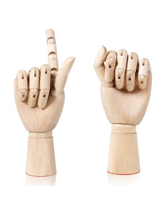 2 Pcs Mano de Madera Flexible Dualshine 25,4 cm para Dibujo