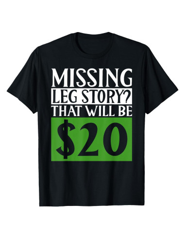 Camiseta divertida para amputados de pierna - Ropa para amputados