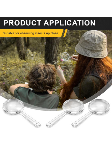 BILLIOTEAM Set de 40 Lentes de Aumento Acrílico 5X Mini