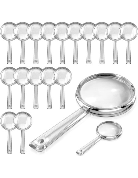 BILLIOTEAM Set de 40 Lentes de Aumento Acrílico 5X Mini