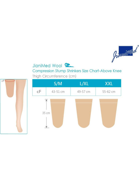 Reductores de muñón protésico JianiMed lana 35 cm S/M