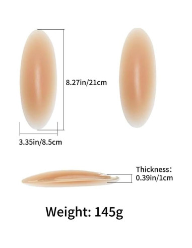 Almohadillas de Silicona para Caderas y Glúteos Beige