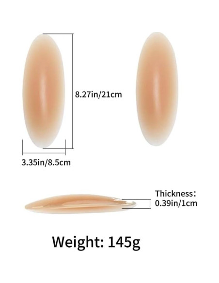 Almohadillas de Silicona para Caderas y Glúteos Beige