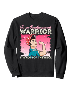 Sudadera Guerrero Reemplazo Rodilla Unisex Negra 8.5 oz
