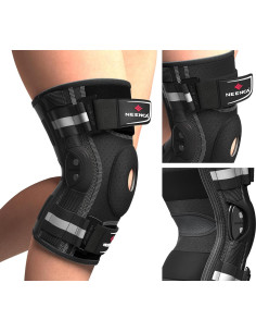 Faja de Rodilla NEENCA Ajustable con Bisagras y Gel 2
