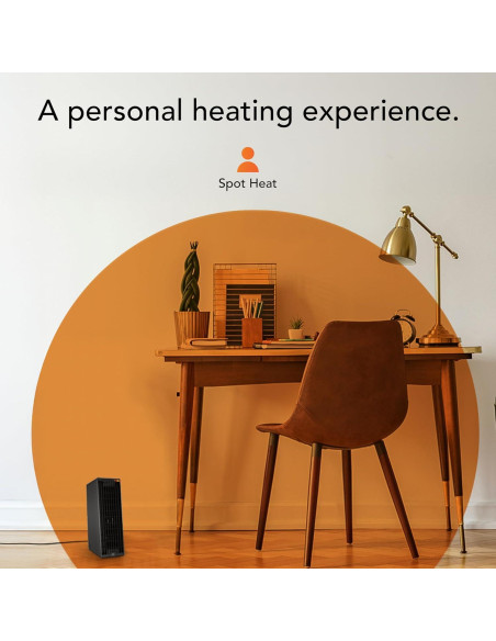 Calefactor Personal de Torre Vornado Rise 12H 120V Negro