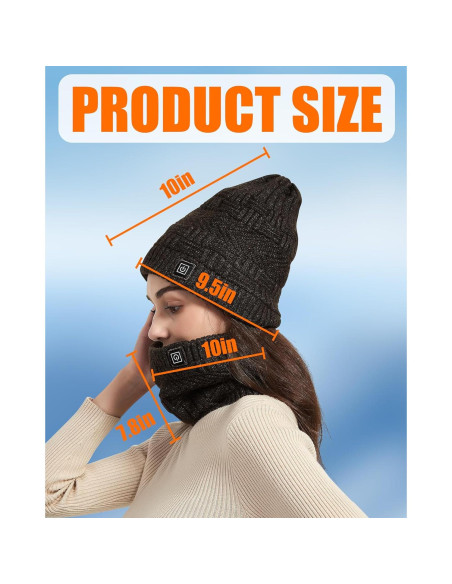 Gorro y Bufanda Calentados Unisex R-TAX RTX-DR08 4000mAh