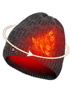 Gorro Calentado por Batería ARRIS Unisex Gris para Invierno