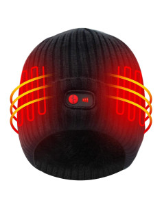 Gorro Calentado Autocastle 7.4V Unisex Negro 3 Niveles
