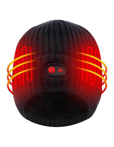 Gorro Calentado Autocastle 7.4V Unisex Negro 3 Niveles