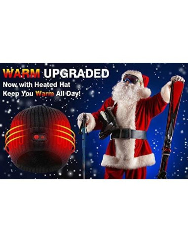 Gorro Calentado Autocastle 7.4V Unisex Negro 3 Niveles