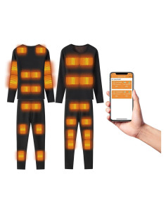 Ropa Interior Térmica Calentada Unisex 28 Almohadillas Negro