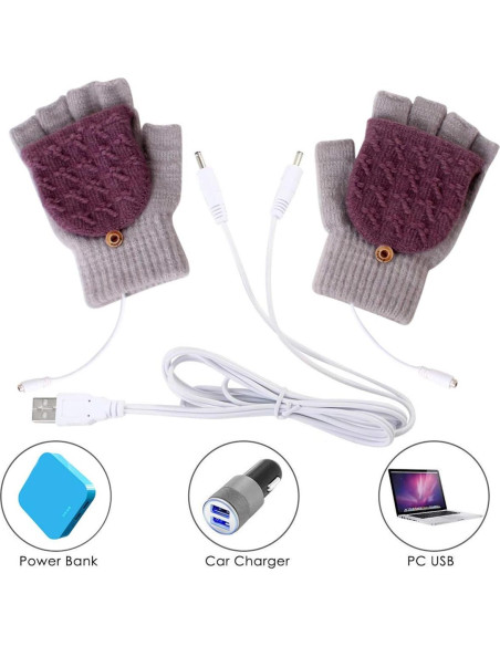 Guantes Calentados USB Unisex Petyoung - Invierno 16 cm