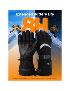 Guantes Calentados AMZYXH HT-10 Táctiles Unisex Negro 2