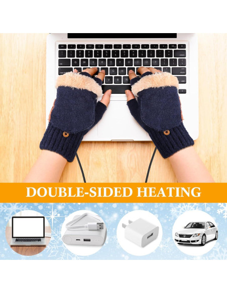 Guantes Térmicos USB Calentados ShinyMatch Unisex Verde