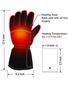 Guantes Calentados Eléctricos Recargables Autocastle - Térmicos Impermeables 2