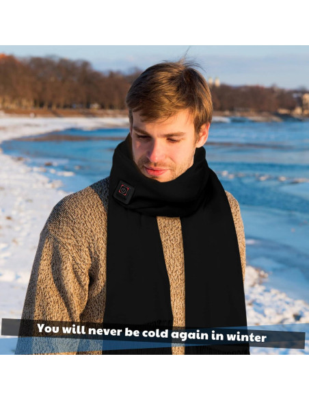 2 Bufandas Calentadas USB para Invierno - Lana Sintética