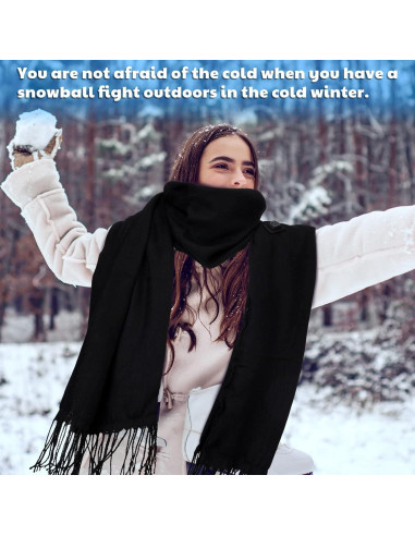 2 Bufandas Calentadas USB para Invierno - Lana Sintética