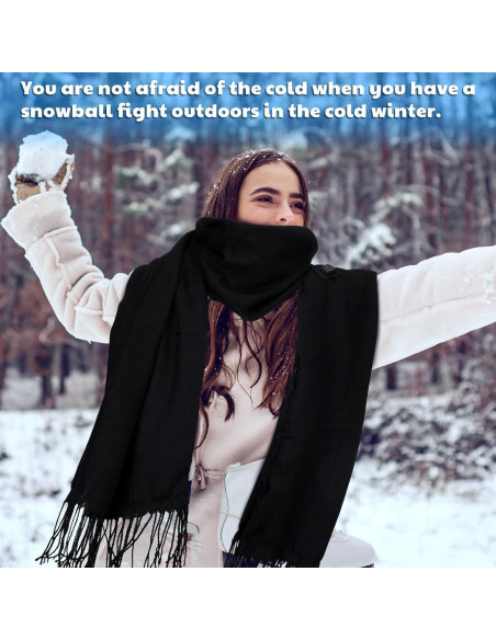 2 Bufandas Calentadas USB para Invierno - Lana Sintética