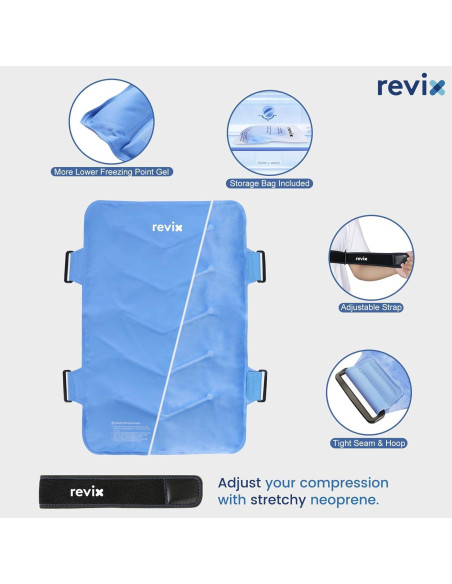 Funda de Hielo REVIX XXL para Espalda Completa 33x53 cm