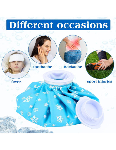 Fabbay 6 Paquetes de Hielo Reutilizables para Lesiones 15-27 cm