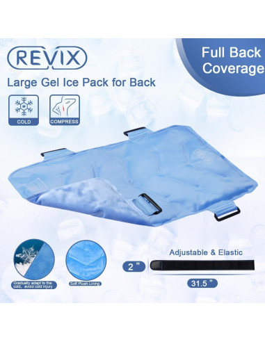 Funda de Hielo REVIX XXL para Espalda Completa 33x53 cm