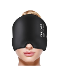 Gorro Alivio de Migraña ONLYCARE Gel Frío y Caliente Negro