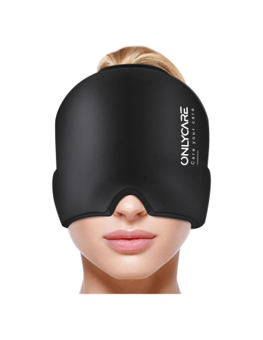 Gorro Alivio de Migraña ONLYCARE Gel Frío y Caliente Negro