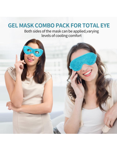 2 Máscaras de Ojos Gel Frío y Caliente CASAORI - Alivio Ojeras