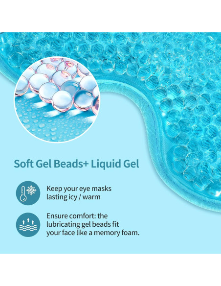 2 Máscaras de Ojos Gel Frío y Caliente CASAORI - Alivio Ojeras