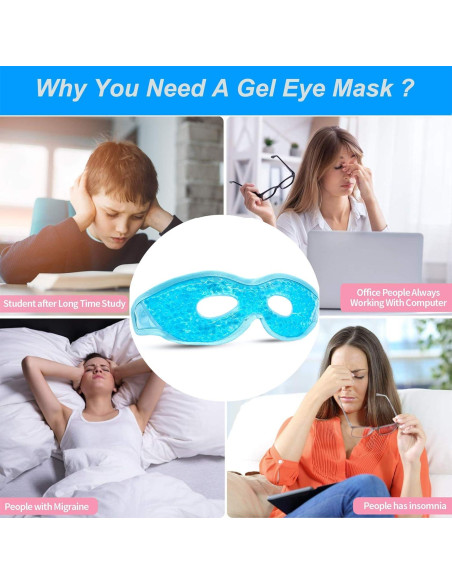 2 Máscaras de Ojos Gel Frío y Caliente CASAORI - Alivio Ojeras