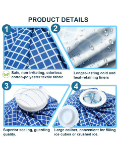 Bolsas de Hielo Reutilizables ZIPICU 15cm y 28cm para Lesiones 2