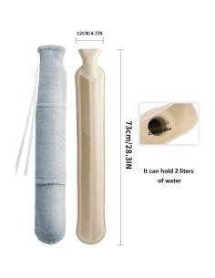 Botella de Agua Caliente Fythao 2L con Funda Suave 2