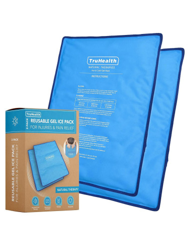 Paquete de Hielo de Gel Reutilizable TruHealth 2 Piezas 29x18cm