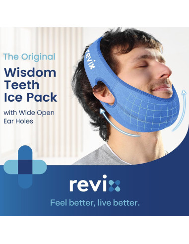 Paquete de Hielo para Cara REVIX Azul con Almohadillas