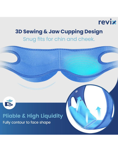 Paquete de Hielo para Cara REVIX Azul con Almohadillas