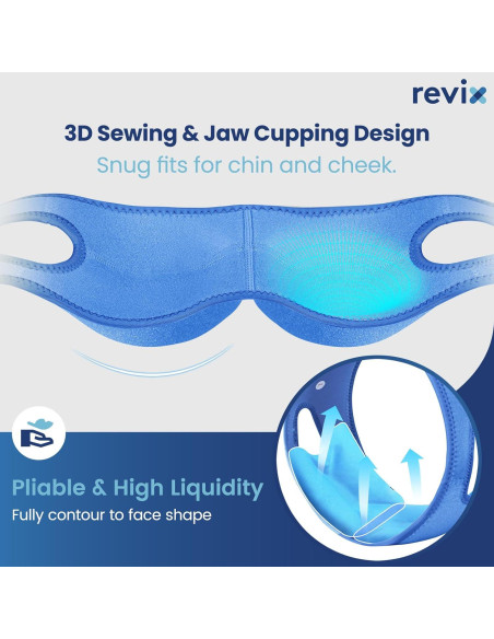 Paquete de Hielo para Cara REVIX Azul con Almohadillas
