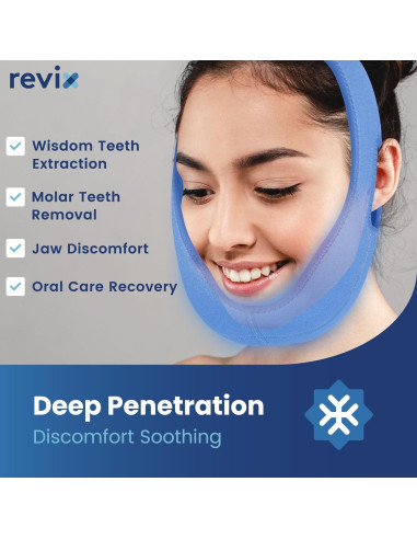 Paquete de Hielo para Cara REVIX Azul con Almohadillas